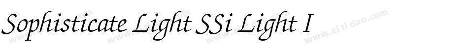 Sophisticate Light SSi Light Italic字体转换